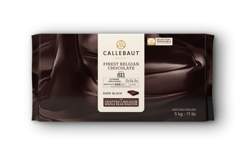 Callebaut Recipe 811 Dark Chocolate Block 11 lb.