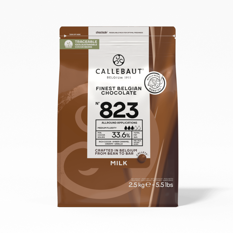 Callebaut Recipe 823 Milk Chocolate Callets™ 5.5 lb.