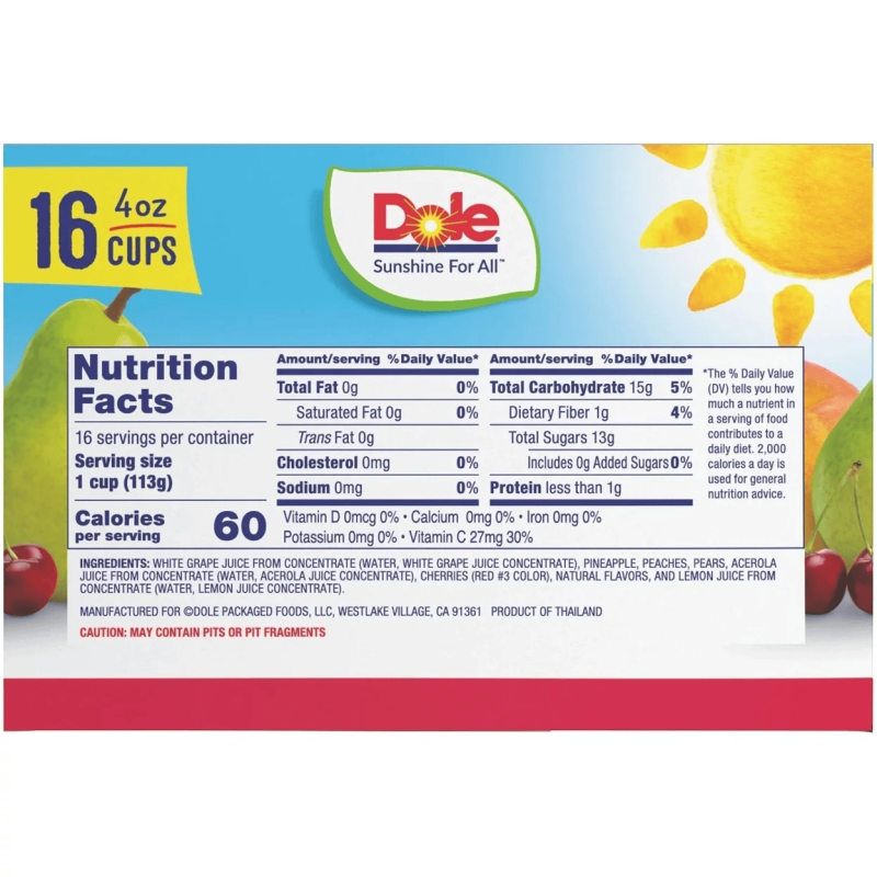 Dole Cherry Mixed Fruit Bowls in 100% Juice - Image 3